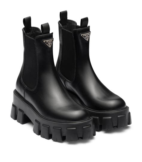 prada boots winter 2018|Prada 55 leather ankle boots.